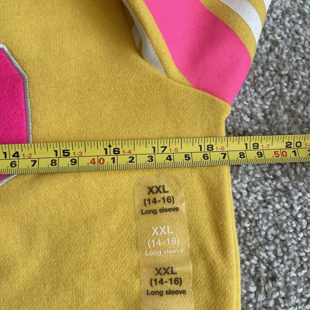 GAP Girls Youth XXL 14/16 Fleece Hoodie Zip Up Sweatshirt Yellow‎